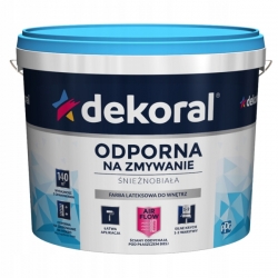 Dekoral biała farba odporna na zmywanie 10L