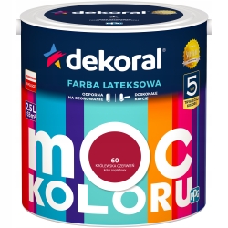 Farba lateksowa MOC KOLORU 2,5L królewska czerwień