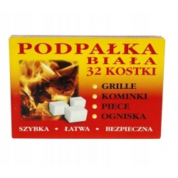 Podpałka rozpałka biała do grilla 32 kostki