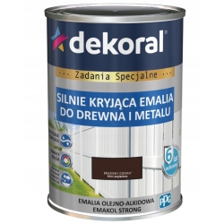 Dekoral emalia Emakol Strong 0.9L BRĄZOWY CIEMNY