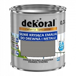Dekoral emalia Emakol Strong 0.2L SZARY JASNY