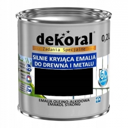 Dekoral emalia Emakol Strong 0.2L CZARNY