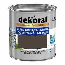Dekoral emalia Emakol Strong 0.2L BRĄZOWY