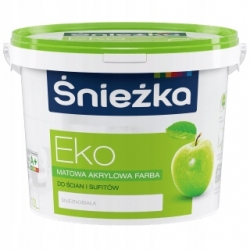 EKO Śnieżka farba akrylowa do ścian i sufitu biała 3L