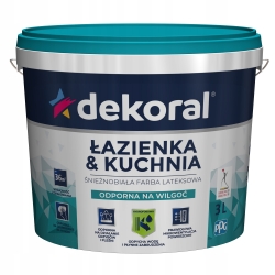 Dekoral ŁAZIENKA KUCHNIA biała farba lateksowa 3L